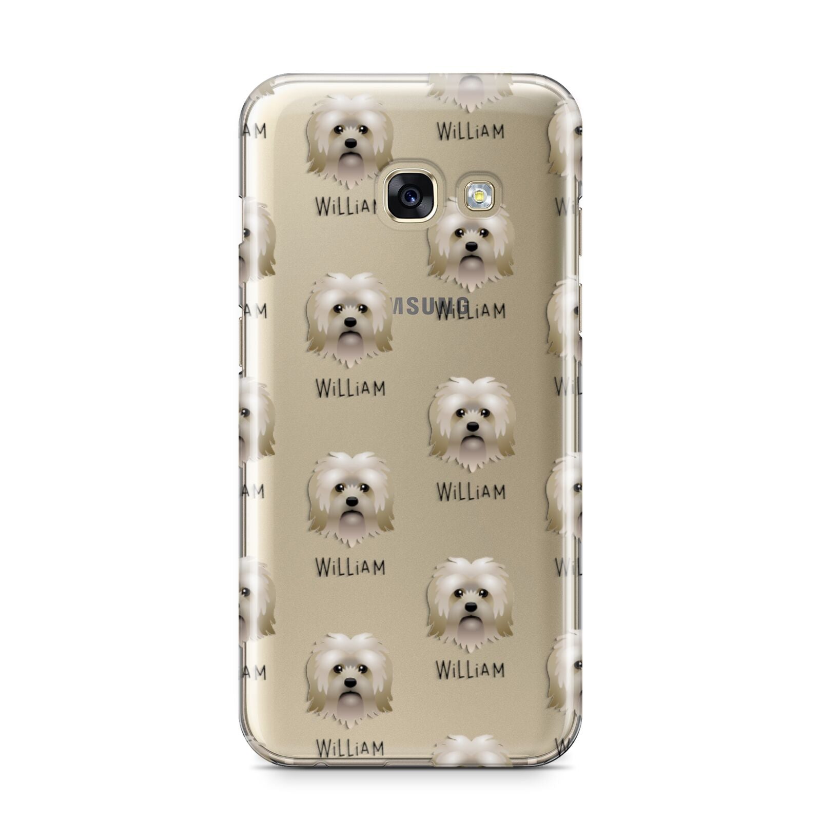Lo wchen Icon with Name Samsung Galaxy A3 2017 Case on gold phone