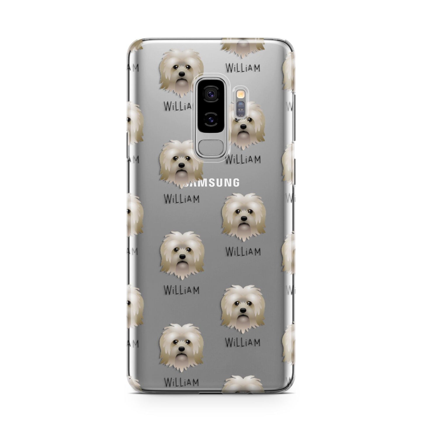 Lo wchen Icon with Name Samsung Galaxy S9 Plus Case on Silver phone