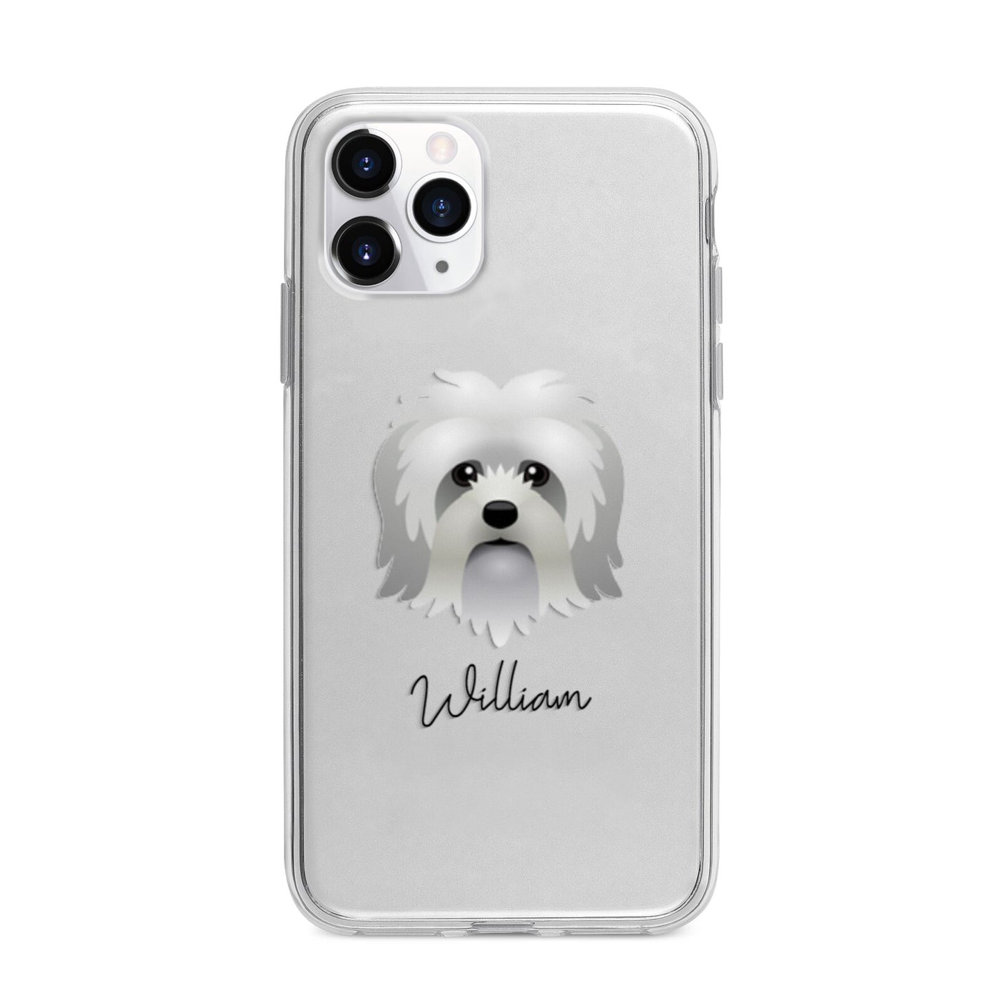 Lo wchen Personalised Apple iPhone 11 Pro in Silver with Bumper Case
