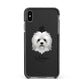 Lo wchen Personalised Apple iPhone Xs Max Impact Case Black Edge on Black Phone