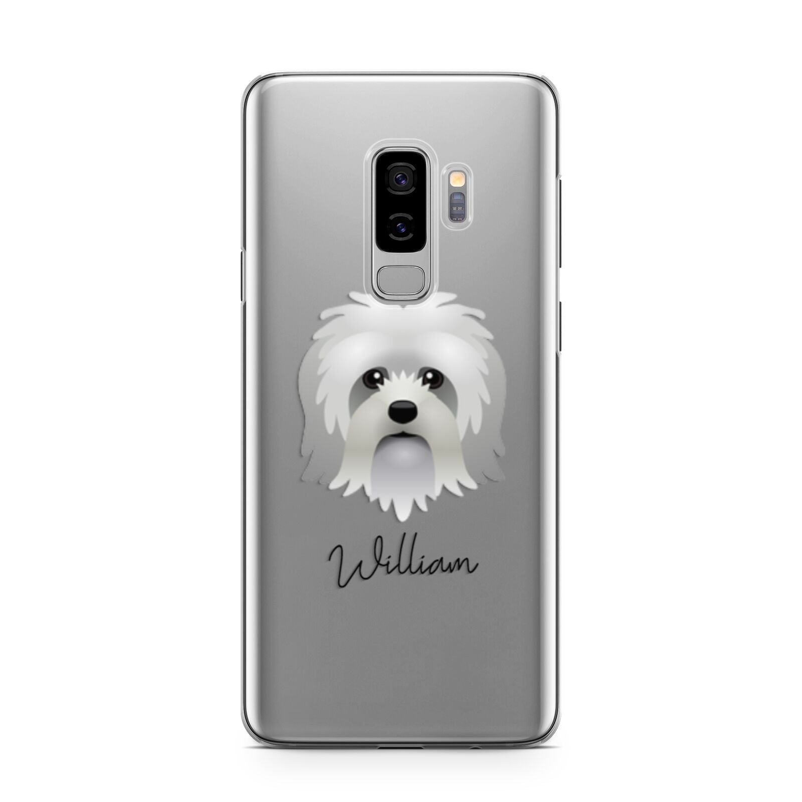 Lo wchen Personalised Samsung Galaxy S9 Plus Case on Silver phone