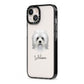 Lo wchen Personalised iPhone 13 Black Impact Case Side Angle on Silver phone