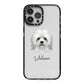 Lo wchen Personalised iPhone 13 Pro Max Black Impact Case on Silver phone