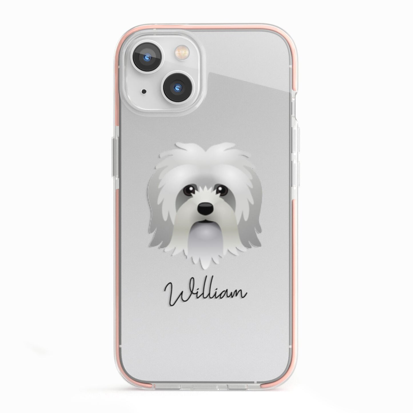 Lo wchen Personalised iPhone 13 TPU Impact Case with Pink Edges