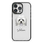 Lo wchen Personalised iPhone 14 Pro Max Black Impact Case on Silver phone