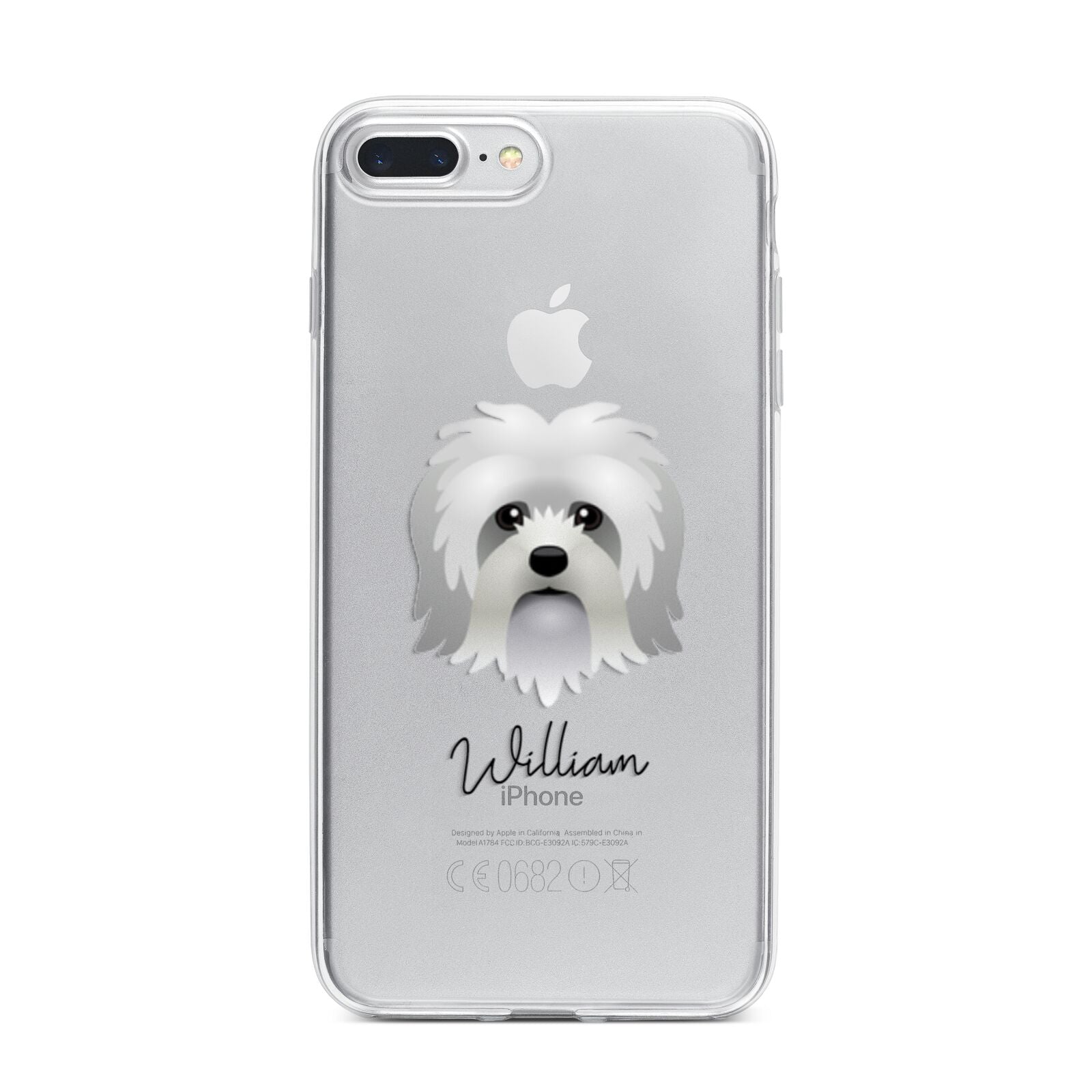 Lo wchen Personalised iPhone 7 Plus Bumper Case on Silver iPhone