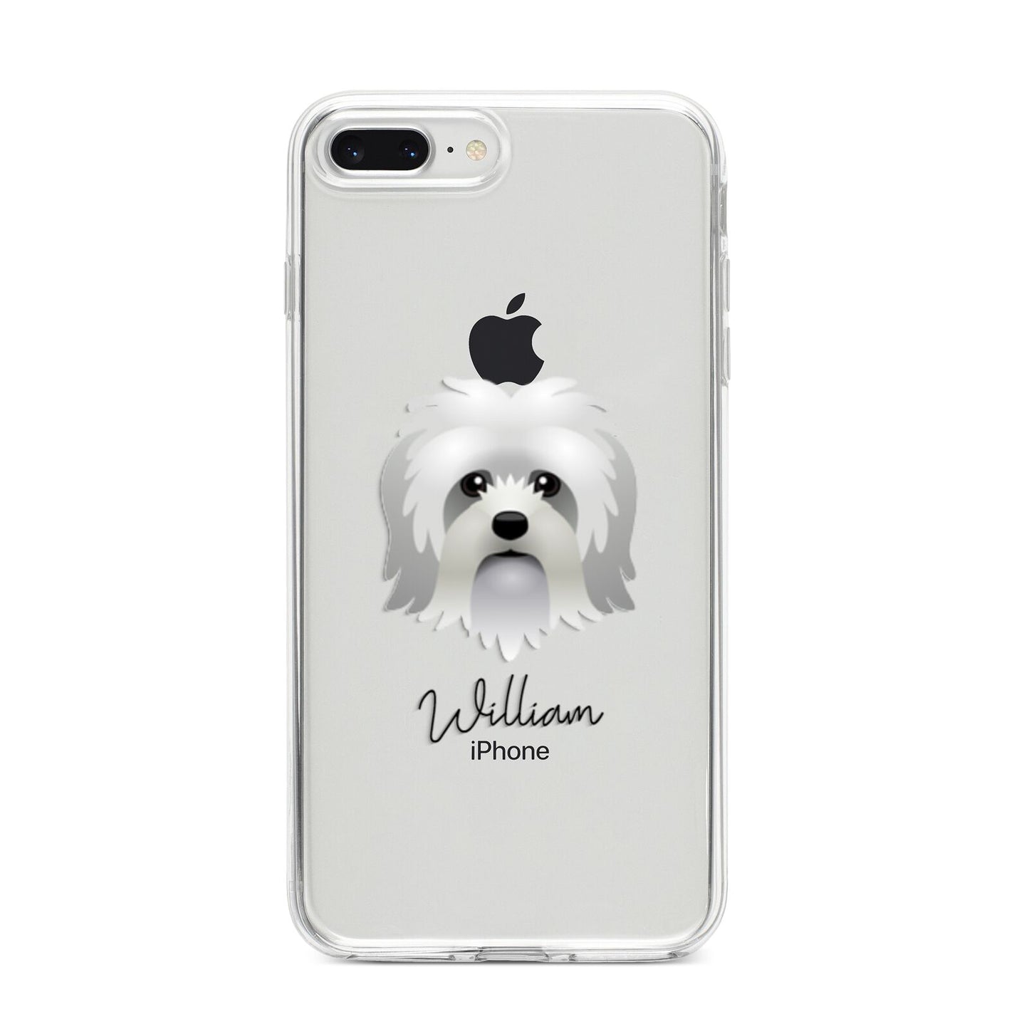 Lo wchen Personalised iPhone 8 Plus Bumper Case on Silver iPhone