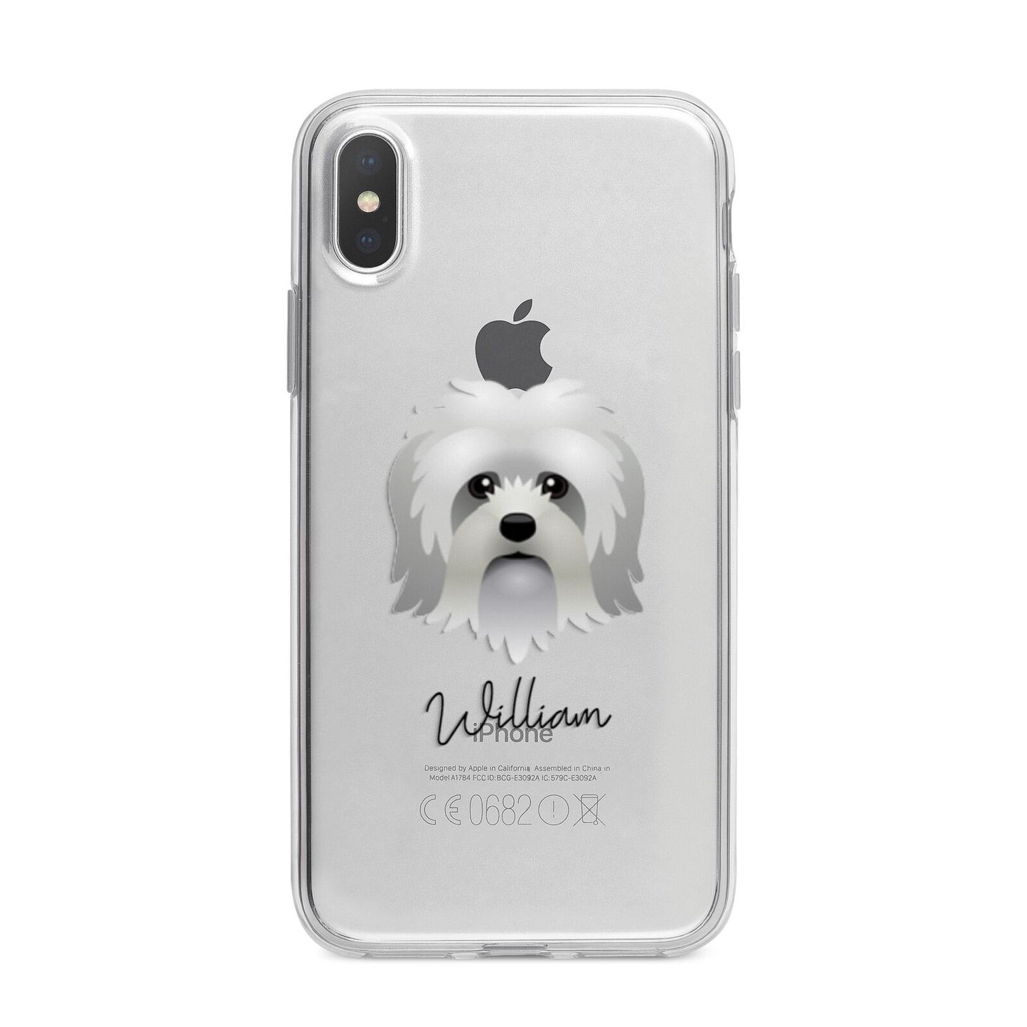 Lo wchen Personalised iPhone X Bumper Case on Silver iPhone Alternative Image 1