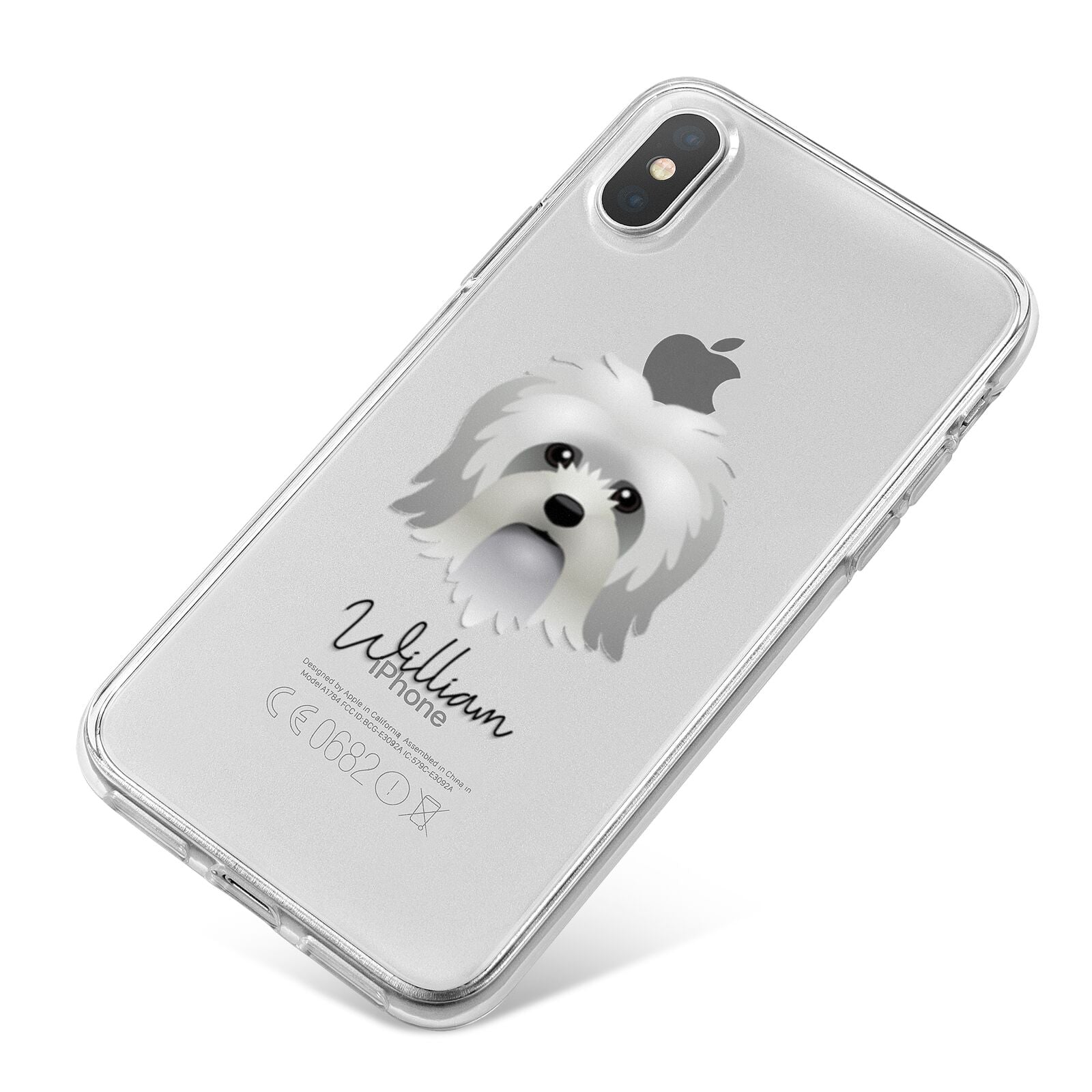 Lo wchen Personalised iPhone X Bumper Case on Silver iPhone