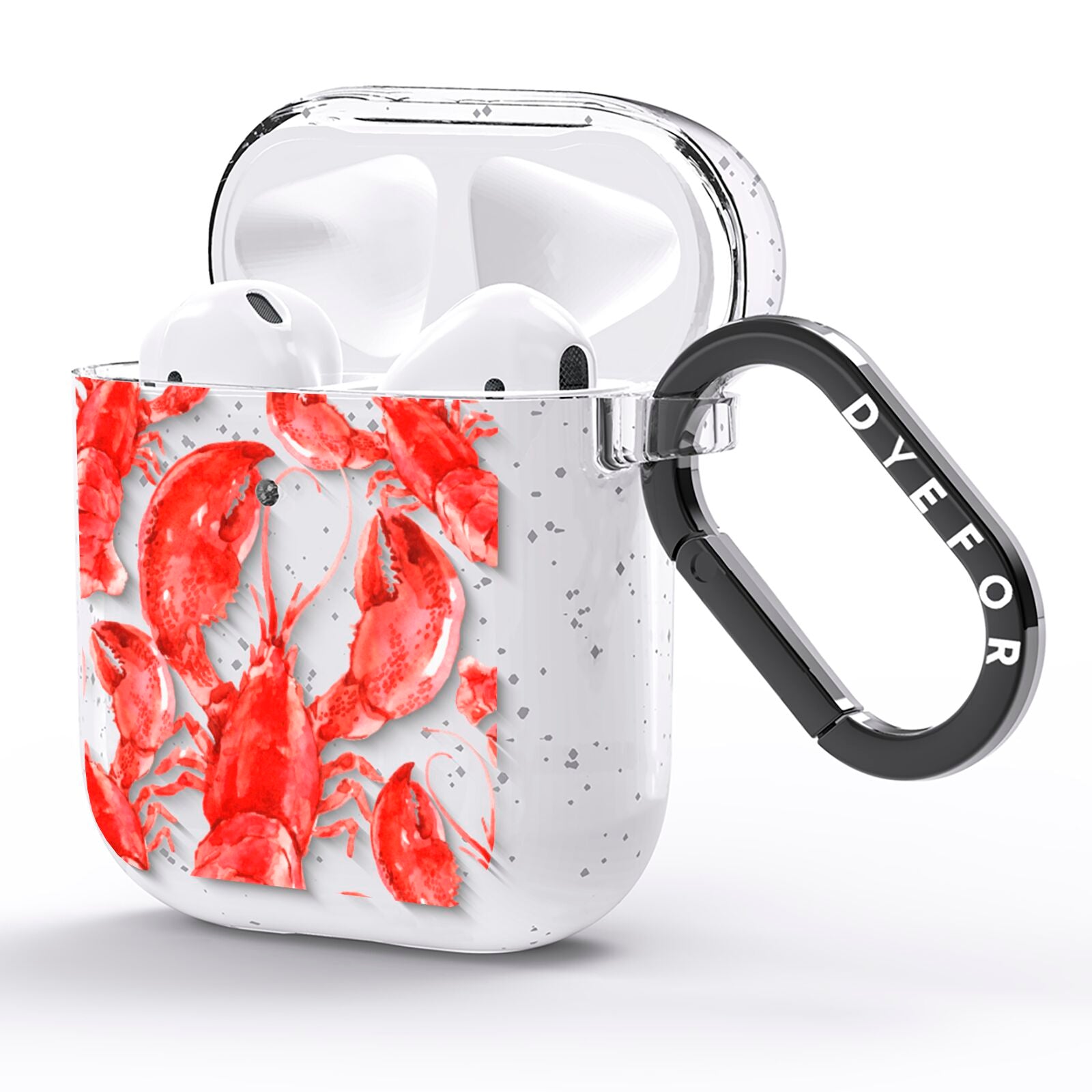Lobster AirPods Glitter Case Side Image