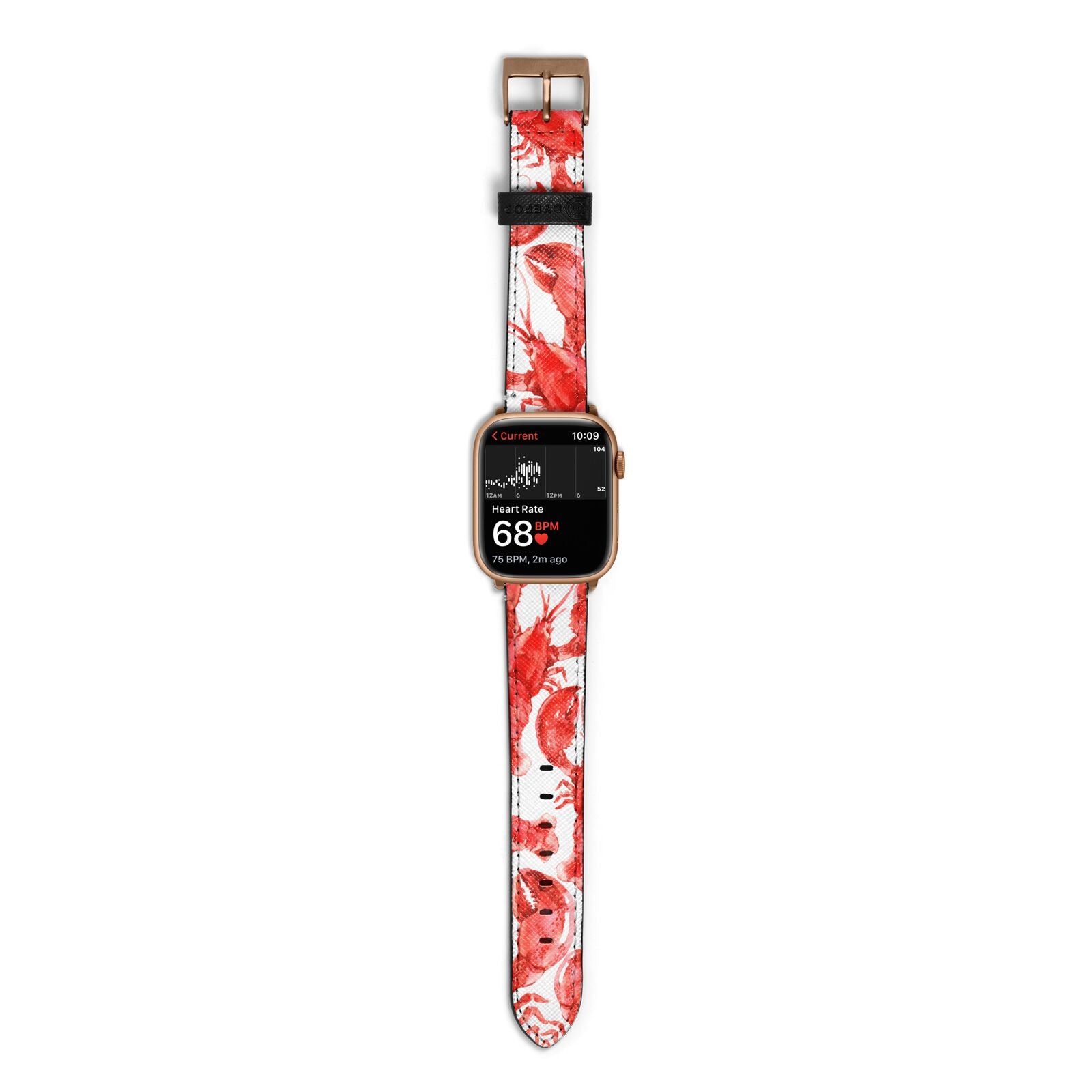 Lobster Apple Watch Strap Size 38mm with Gold Hardware