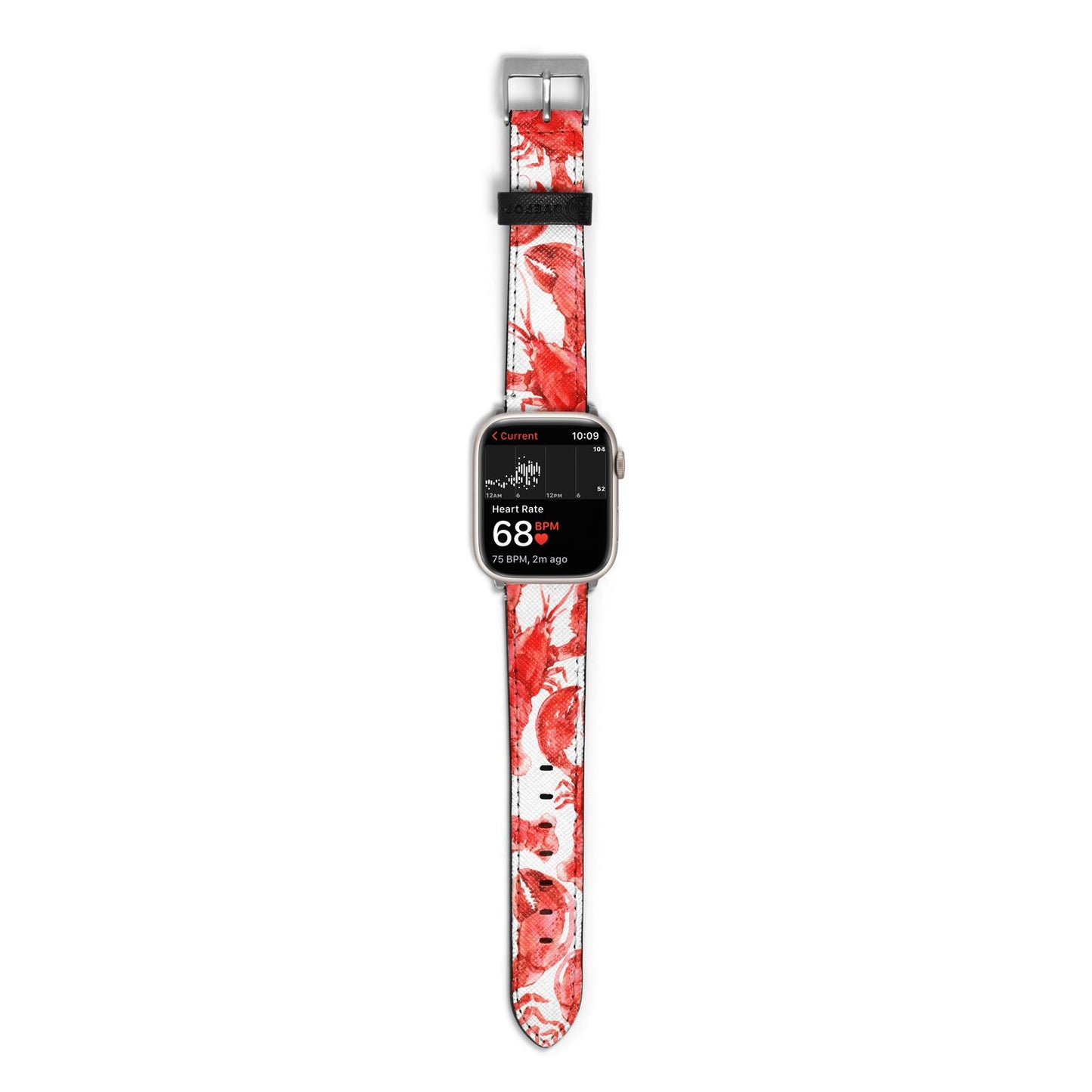 Lobster Apple Watch Strap Size 38mm with Silver Hardware