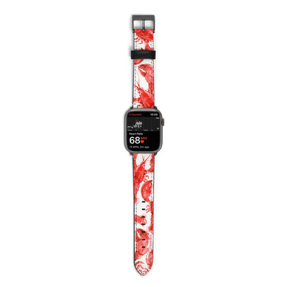Lobster Apple Watch Strap Size 38mm with Space Grey Hardware