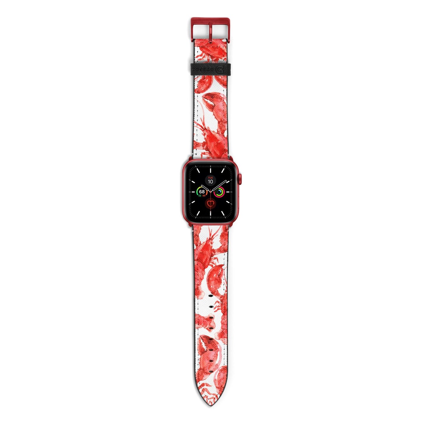 Lobster Apple Watch Strap with Red Hardware