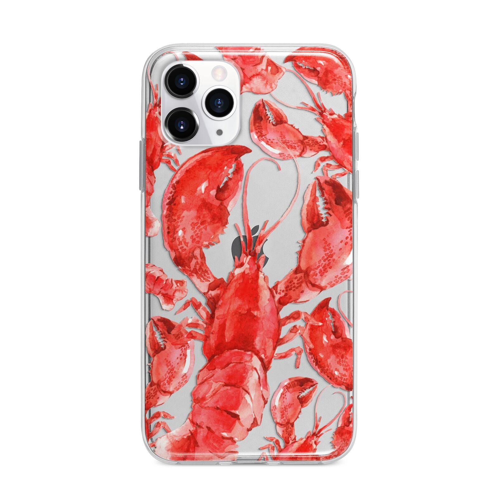 Lobster Apple iPhone 11 Pro in Silver with Bumper Case
