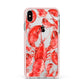 Lobster Apple iPhone Xs Max Impact Case Pink Edge on Silver Phone