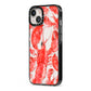 Lobster iPhone 13 Black Impact Case Side Angle on Silver phone