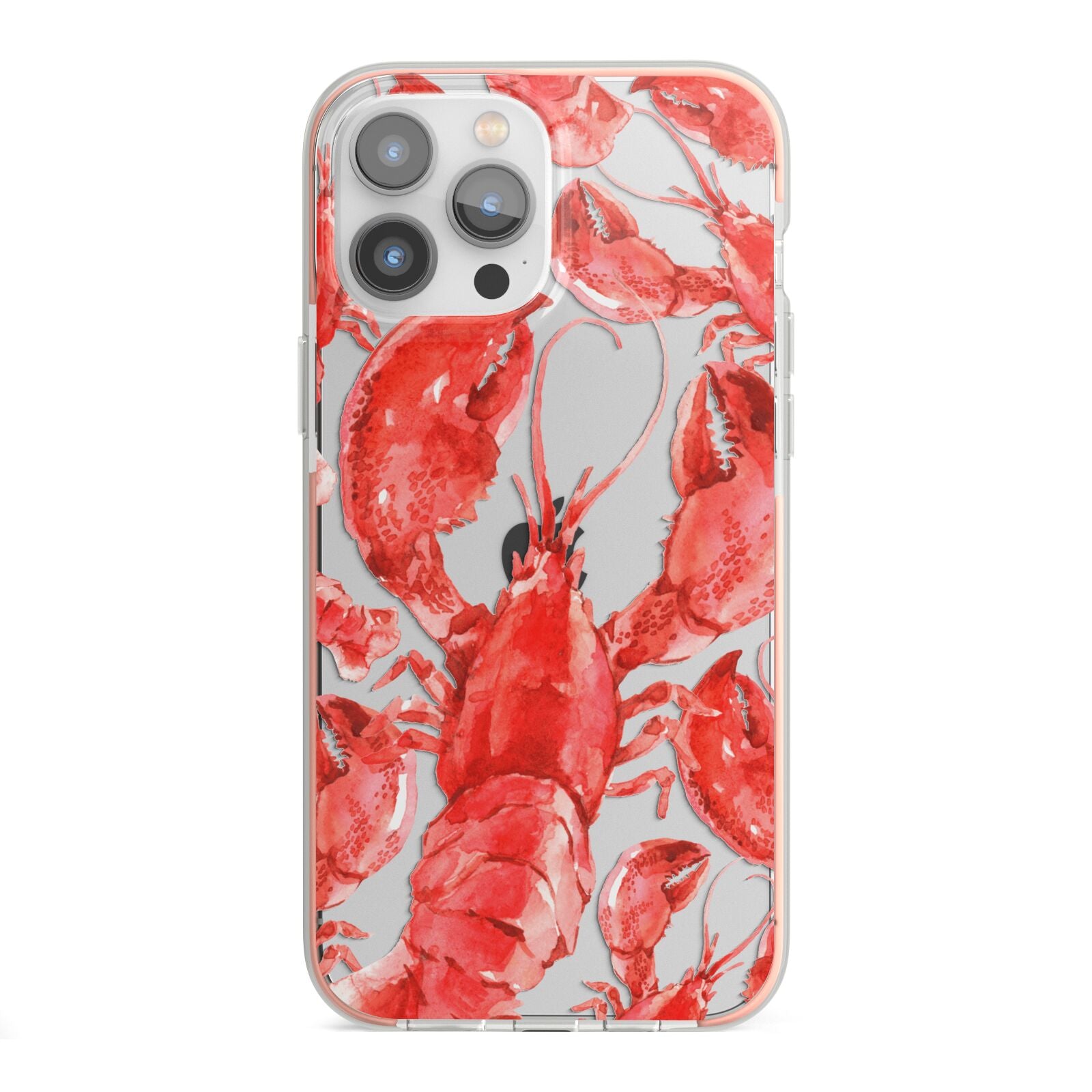Lobster iPhone 13 Pro Max TPU Impact Case with Pink Edges