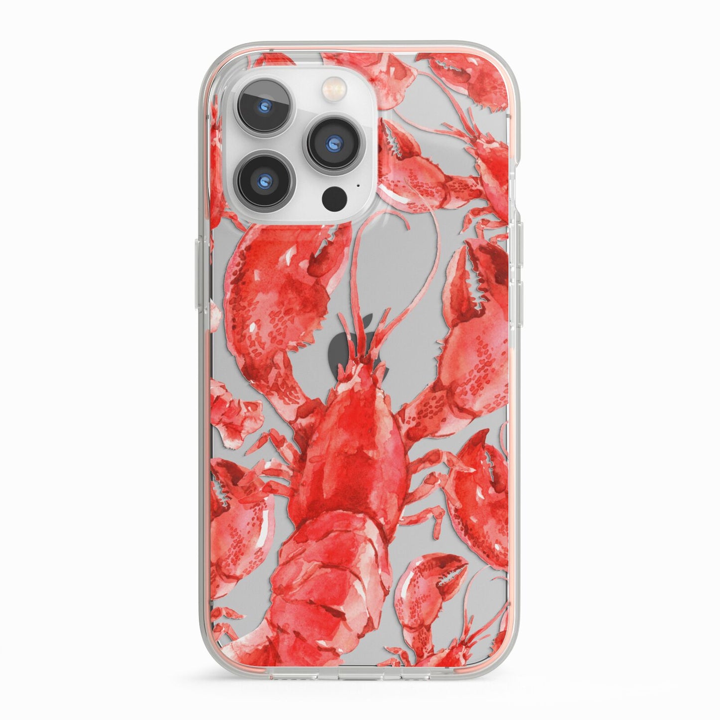 Lobster iPhone 13 Pro TPU Impact Case with Pink Edges