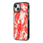 Lobster iPhone 14 Black Impact Case Side Angle on Silver phone