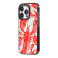 Lobster iPhone 14 Pro Black Impact Case Side Angle on Silver phone