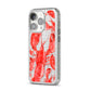 Lobster iPhone 14 Pro Glitter Tough Case Silver Angled Image