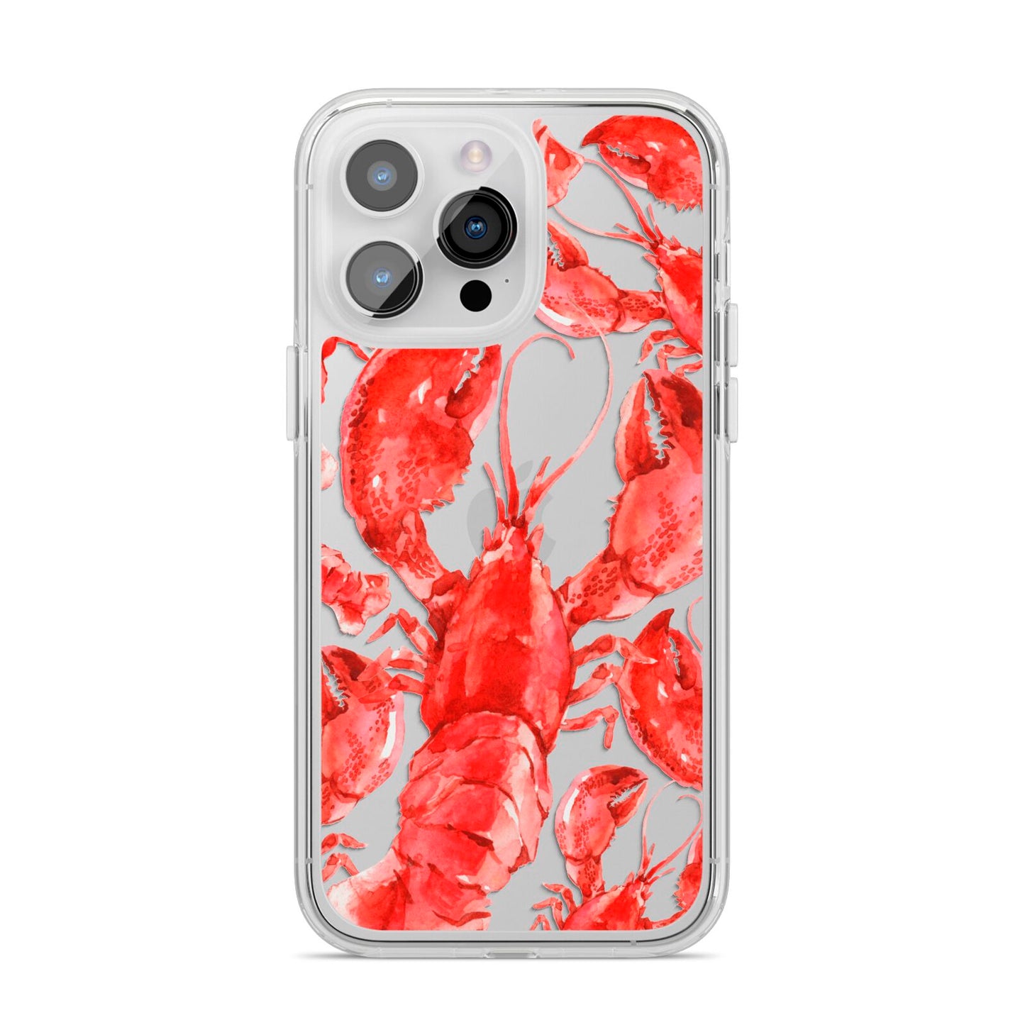 Lobster iPhone 14 Pro Max Clear Tough Case Silver