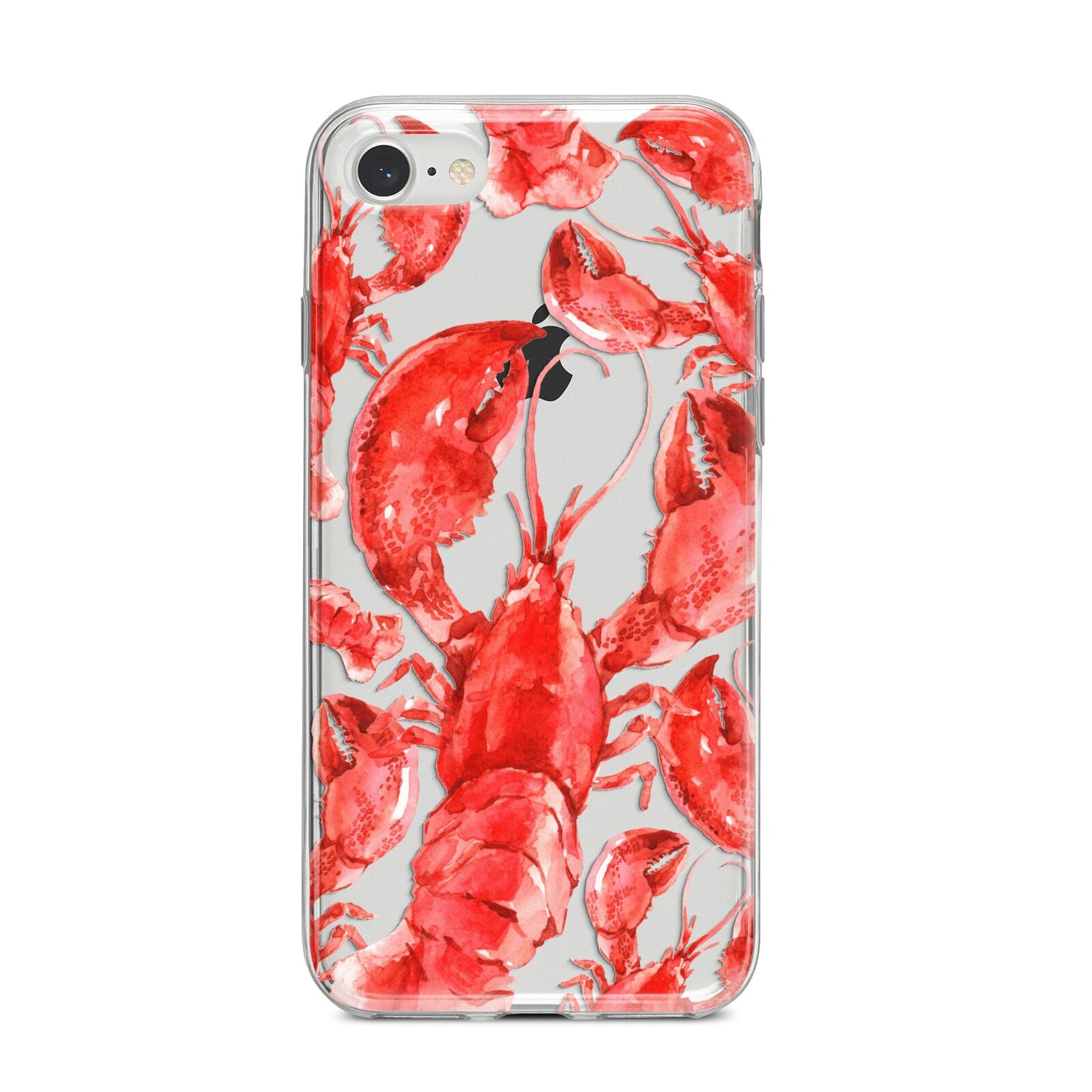 Lobster iPhone 8 Bumper Case on Silver iPhone