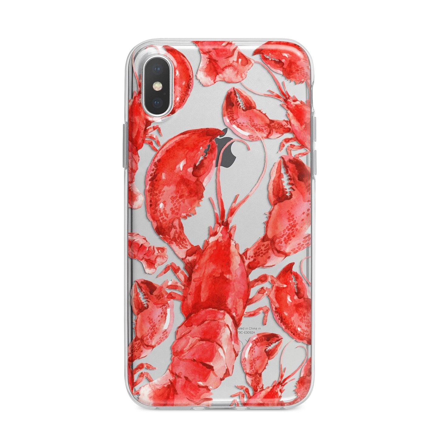 Lobster iPhone X Bumper Case on Silver iPhone Alternative Image 1