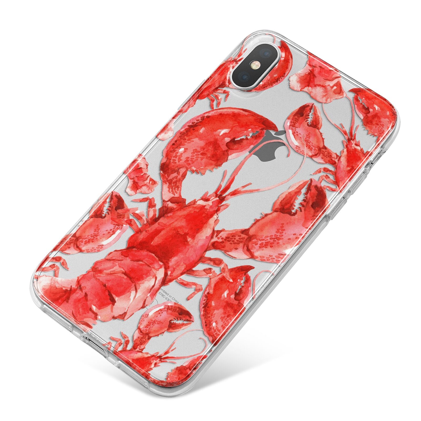 Lobster iPhone X Bumper Case on Silver iPhone