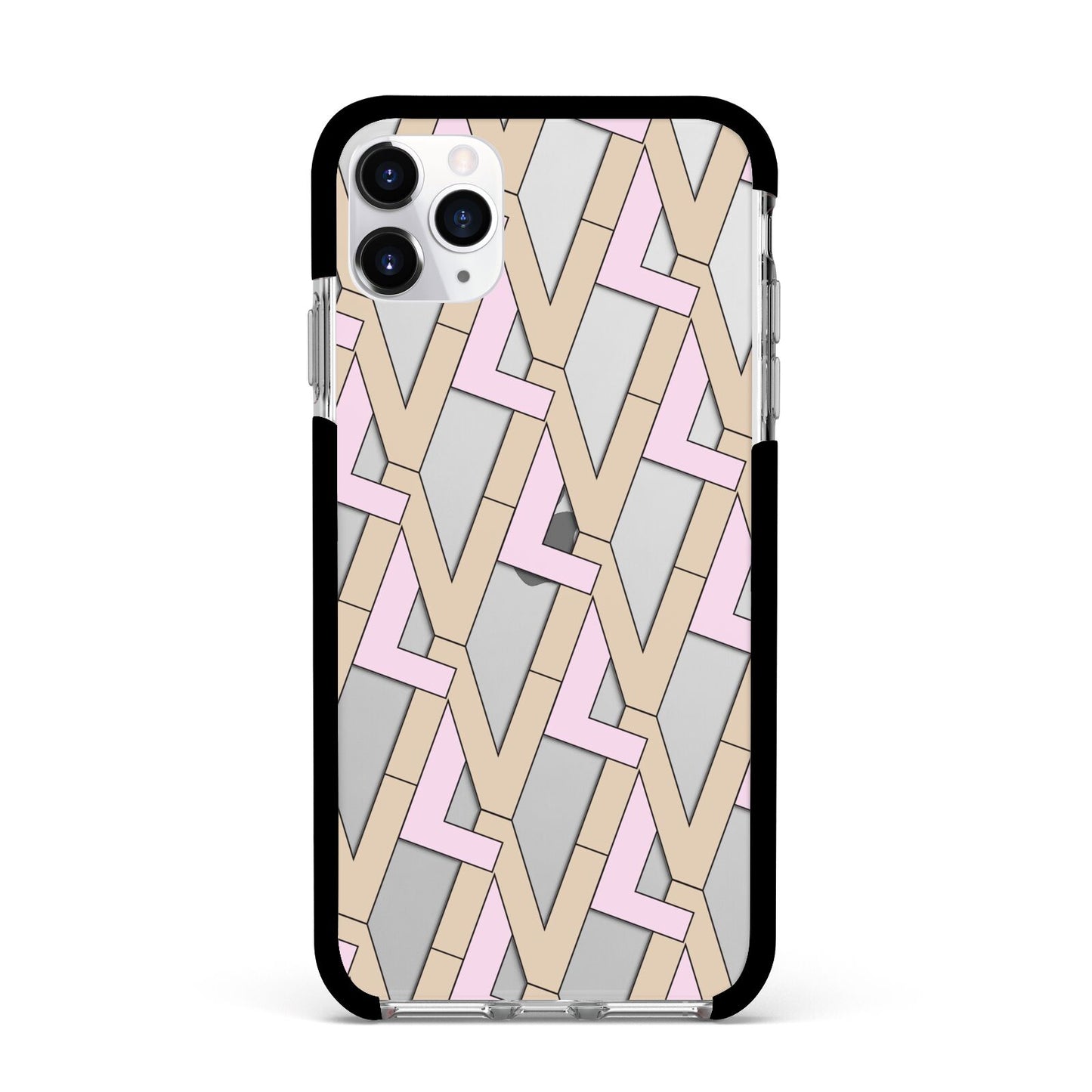 Logo Apple iPhone 11 Pro Max in Silver with Black Impact Case