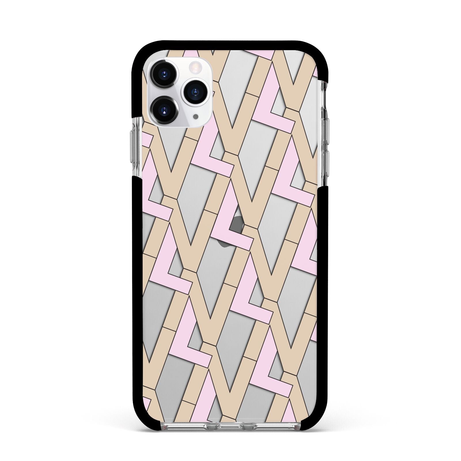 Logo Apple iPhone 11 Pro Max in Silver with Black Impact Case