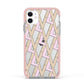 Logo Apple iPhone 11 in White with Pink Impact Case