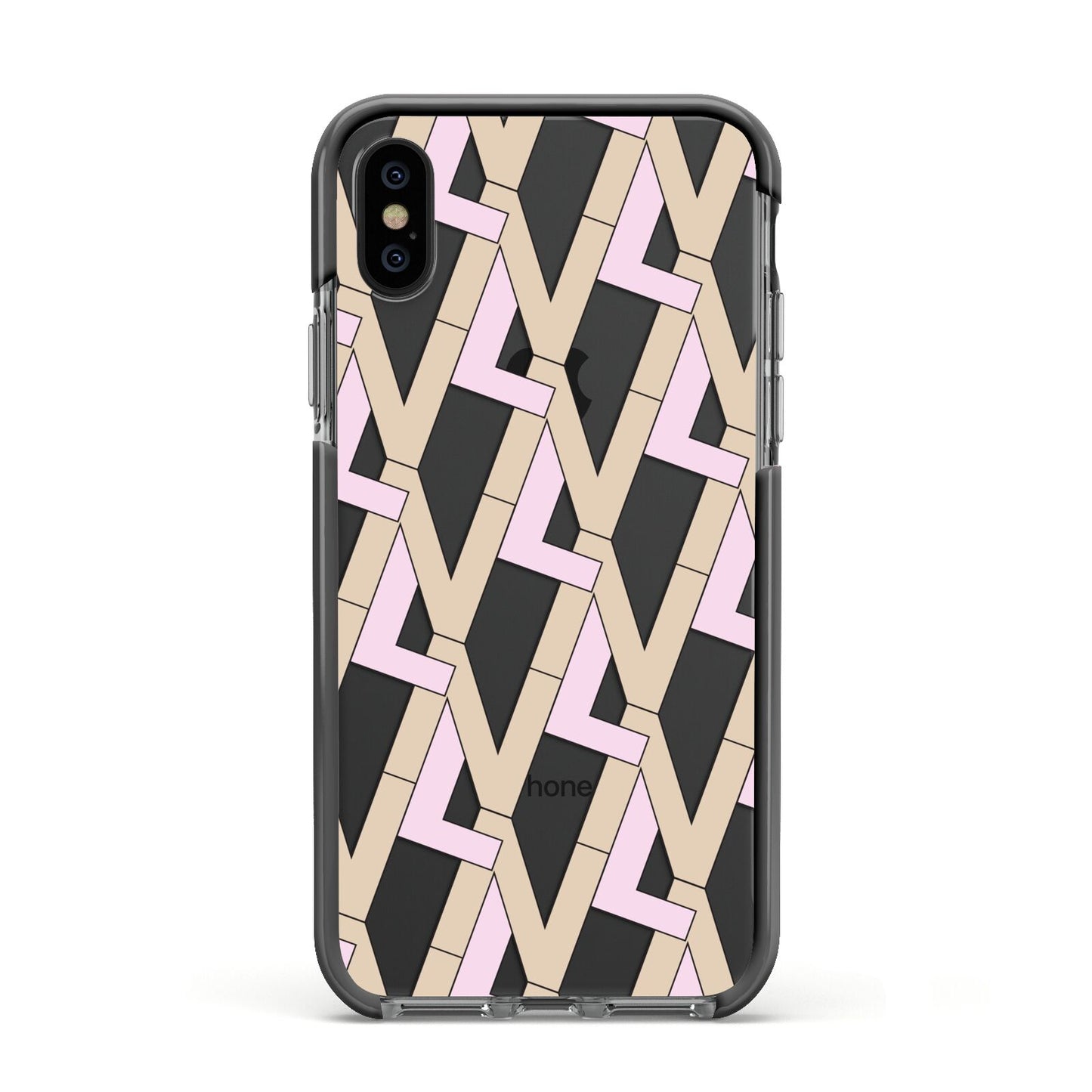 Logo Apple iPhone Xs Impact Case Black Edge on Black Phone