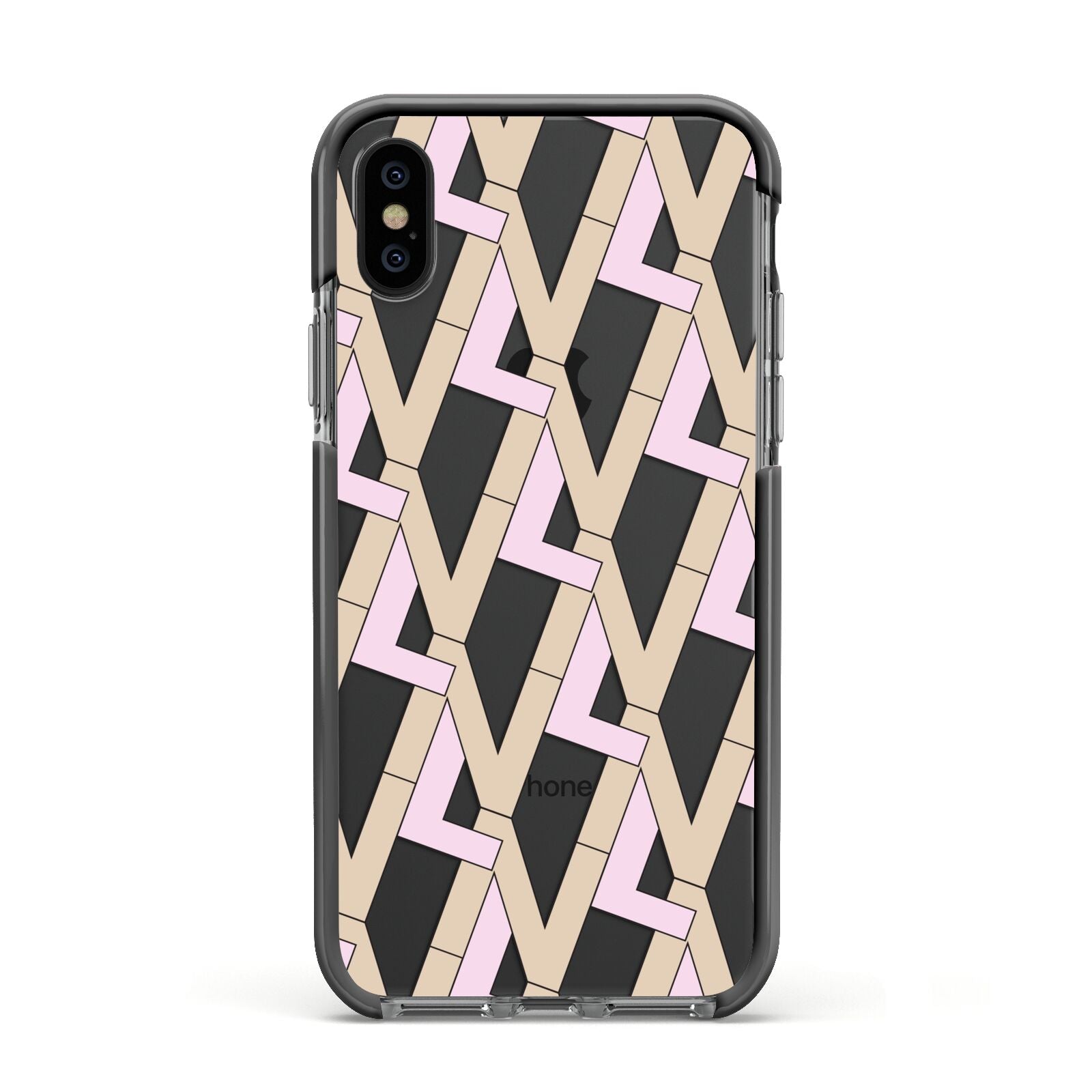 Logo Apple iPhone Xs Impact Case Black Edge on Black Phone