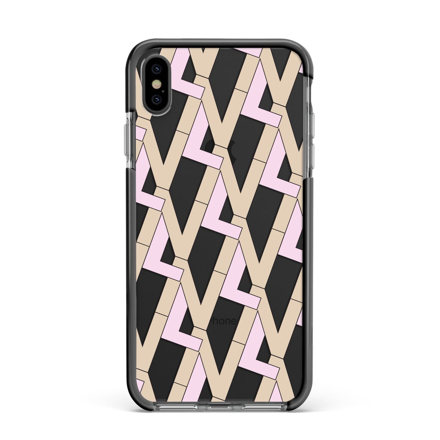 Logo Apple iPhone Xs Max Impact Case Black Edge on Black Phone