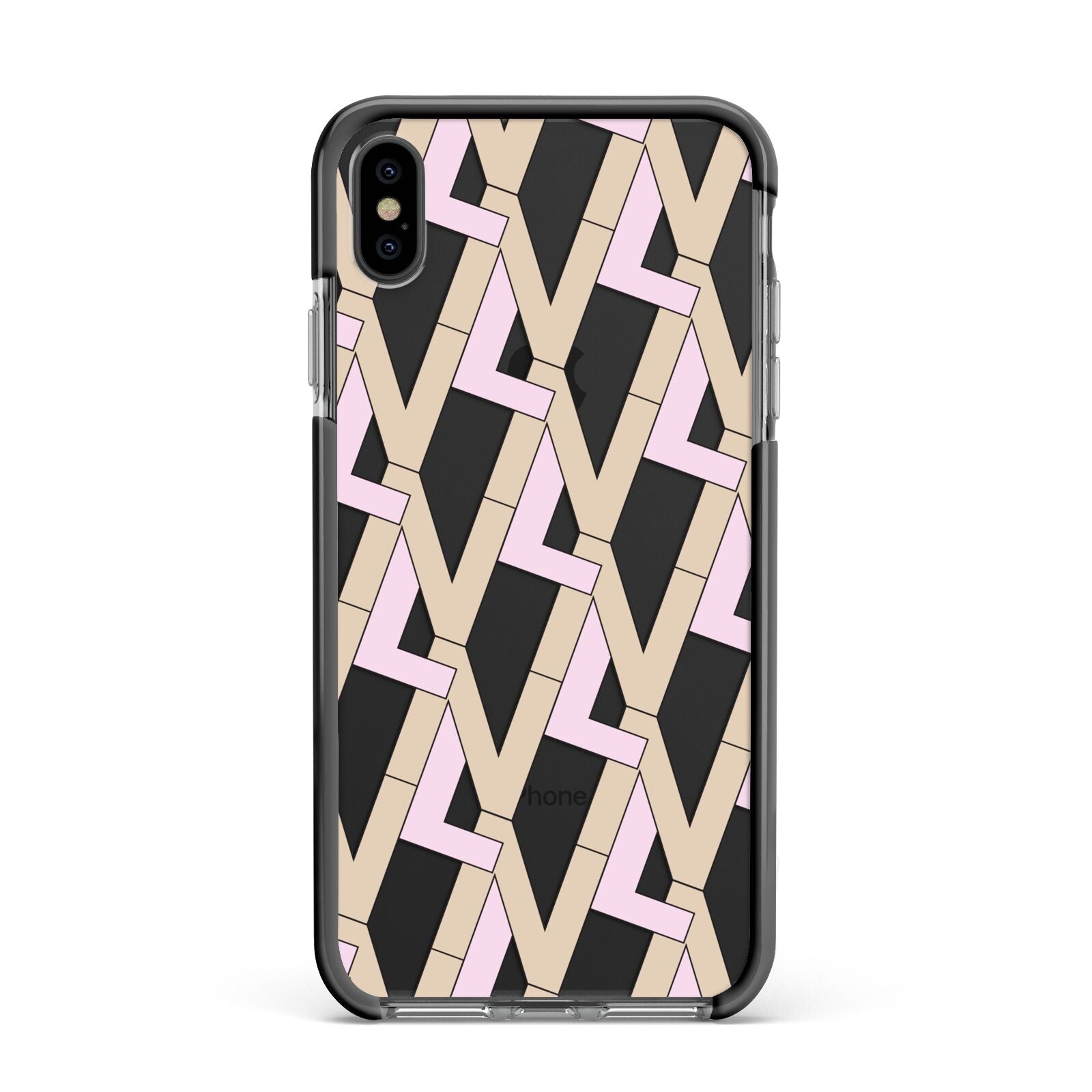 Logo Apple iPhone Xs Max Impact Case Black Edge on Black Phone