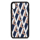 Logo Navy Blue Pebble Leather iPhone Xs Max Case
