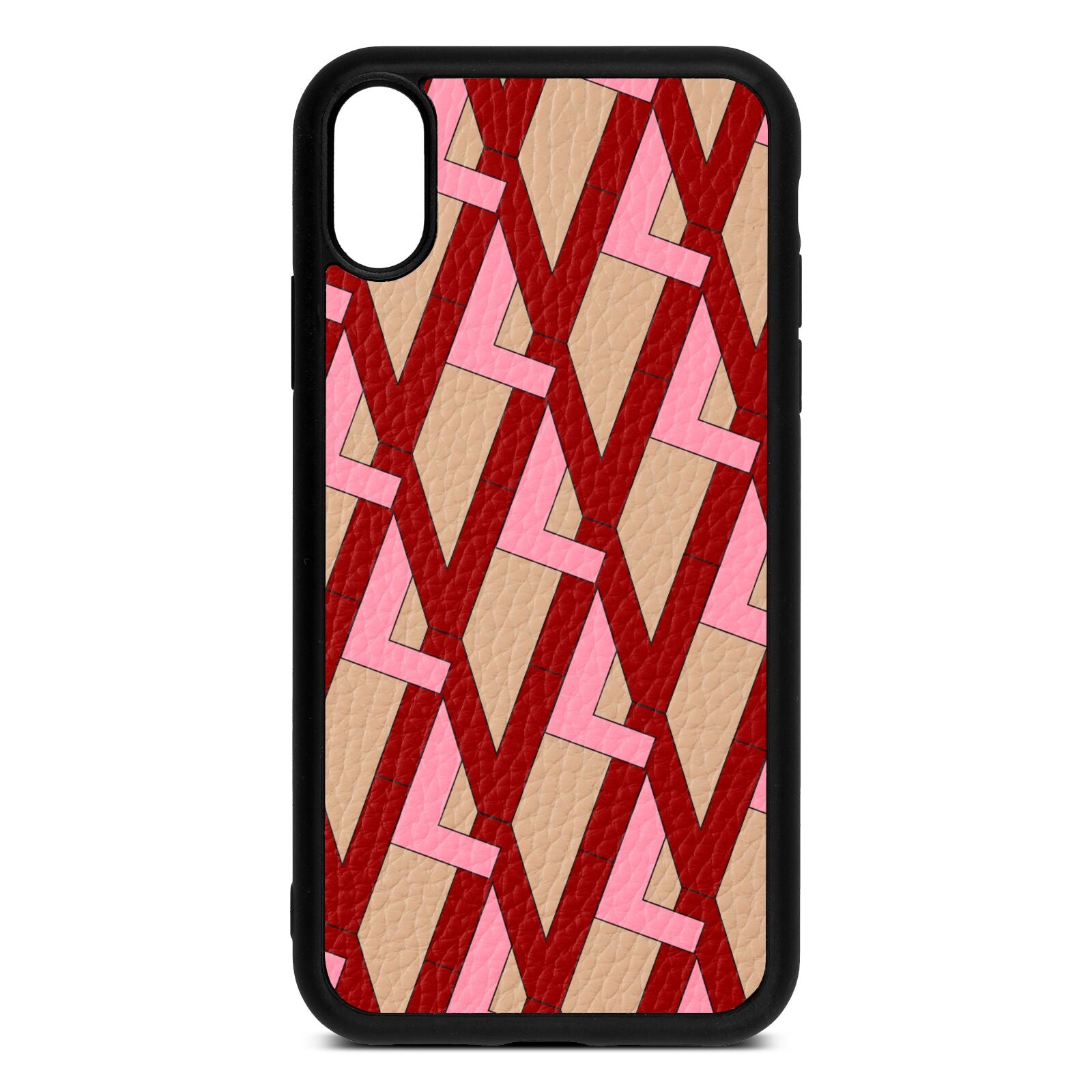 Logo Nude Pebble Leather iPhone Xr Case