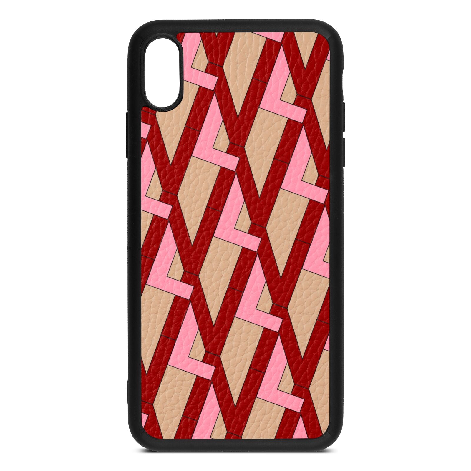 Logo Nude Pebble Leather iPhone Xs Max Case