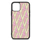 Logo Pink Pebble Leather iPhone 11 Case