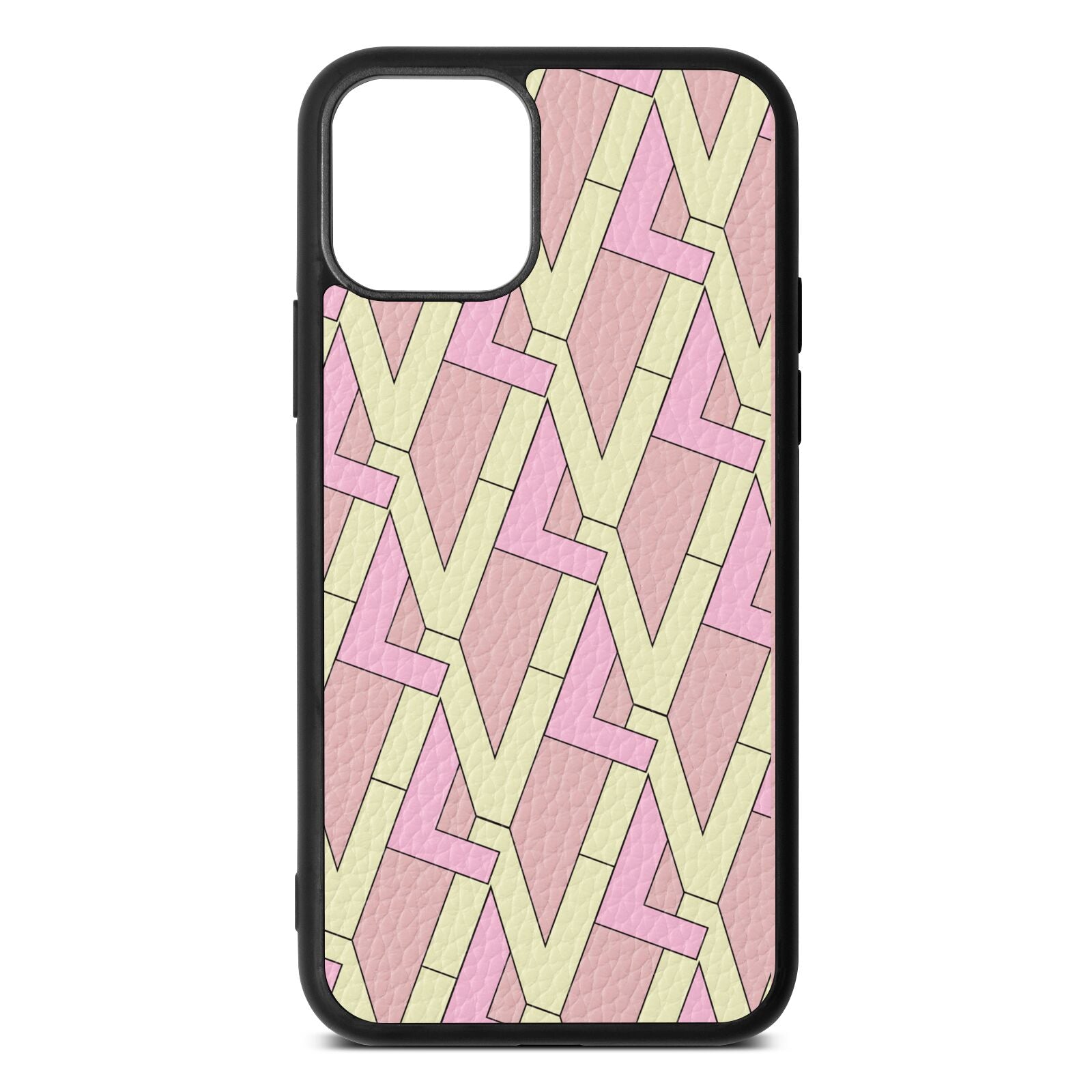 Logo Pink Pebble Leather iPhone 11 Case