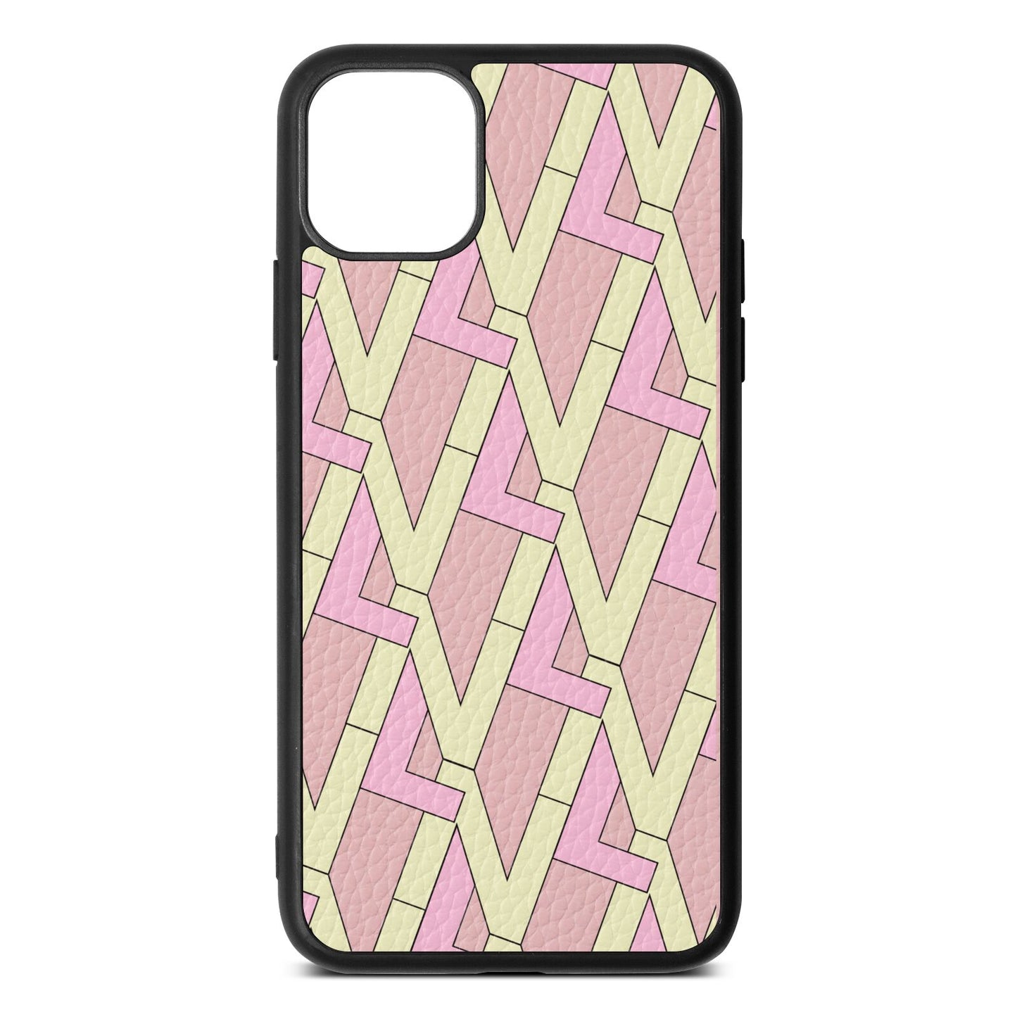 Logo Pink Pebble Leather iPhone 11 Pro Max Case