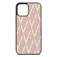 Logo Pink Pebble Leather iPhone 12 Pro Max Case