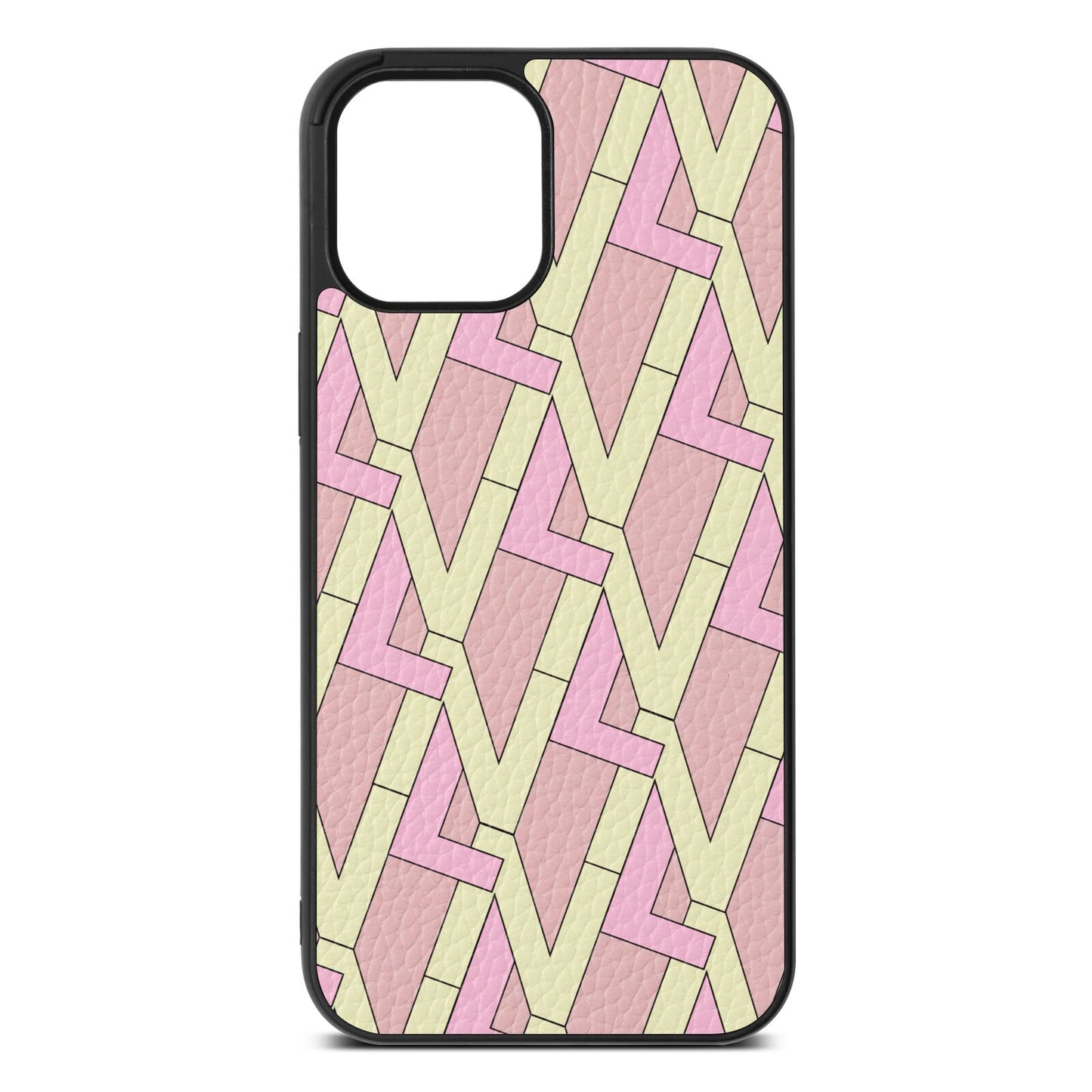 Logo Pink Pebble Leather iPhone 12 Pro Max Case