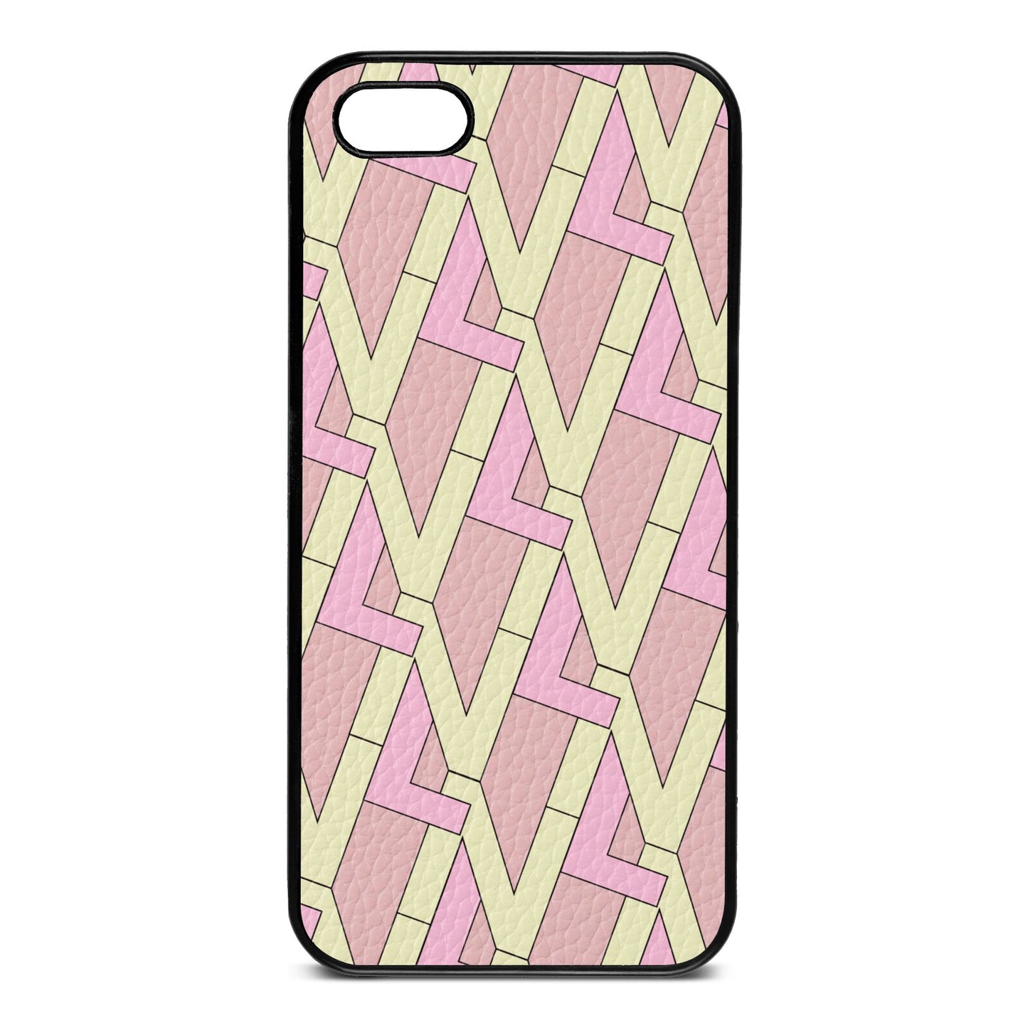 Logo Pink Pebble Leather iPhone 5 Case