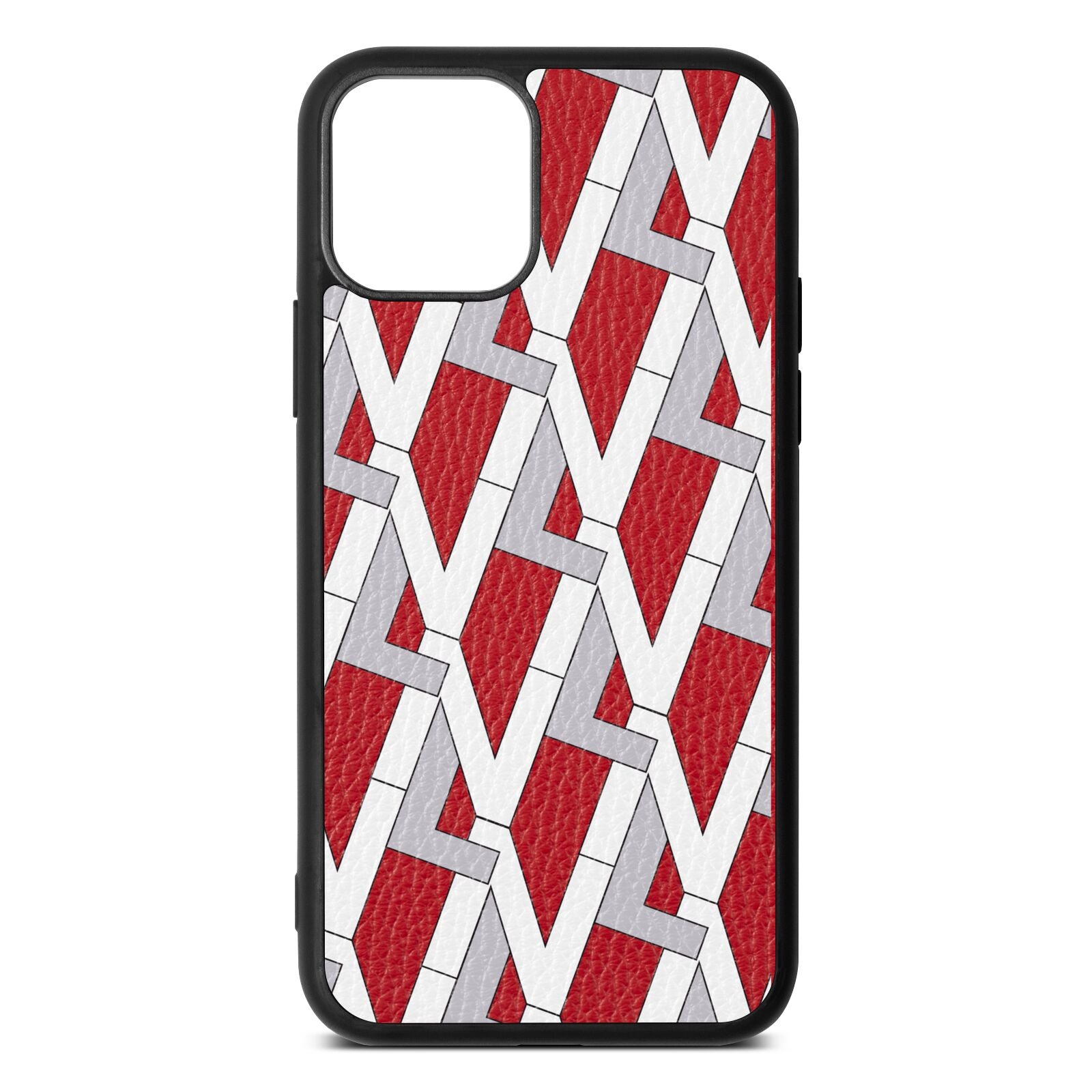 Logo Red Pebble Leather iPhone 11 Case