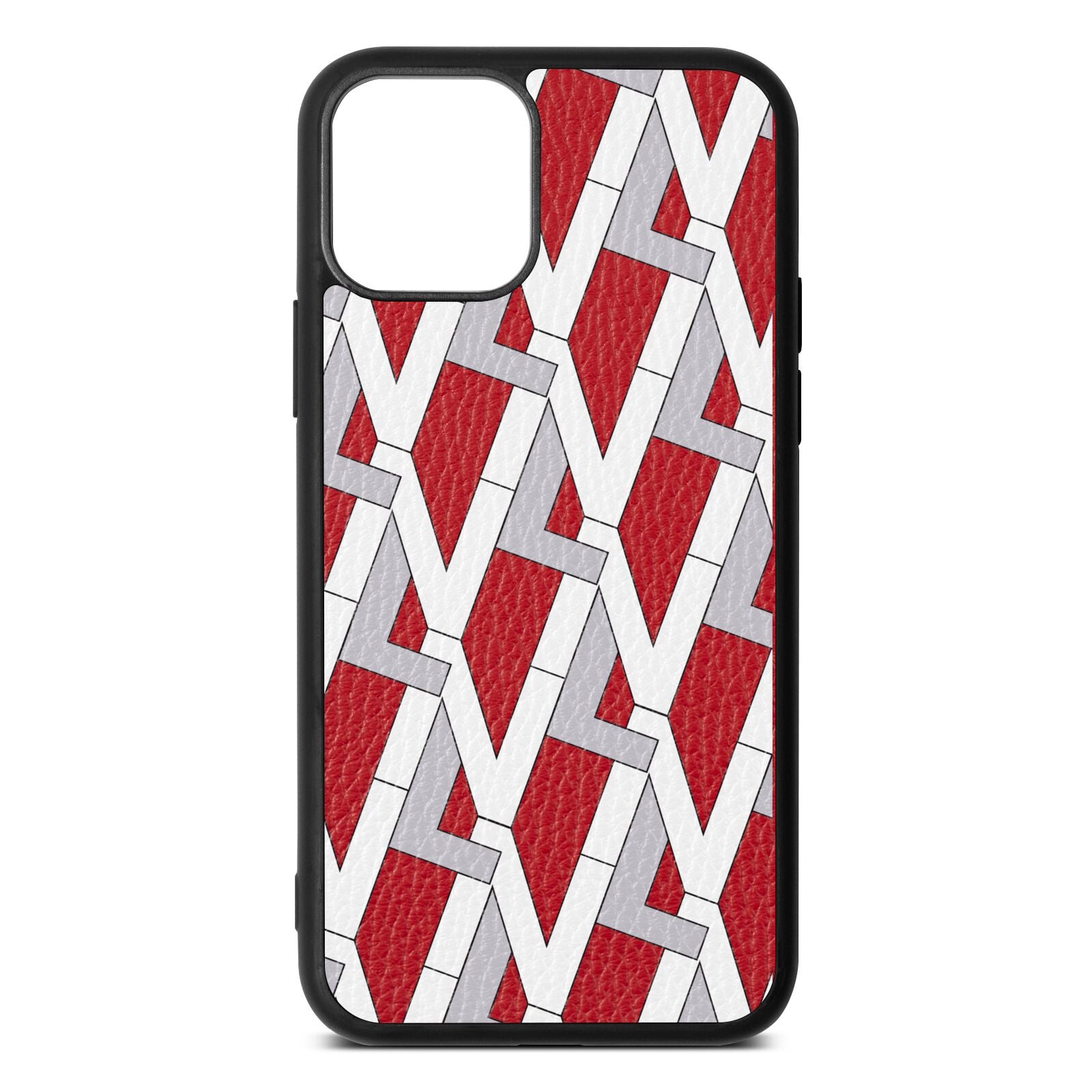 Logo Red Pebble Leather iPhone 11 Pro Case