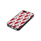 Logo Red Pebble Leather iPhone 5 Case Side Angle