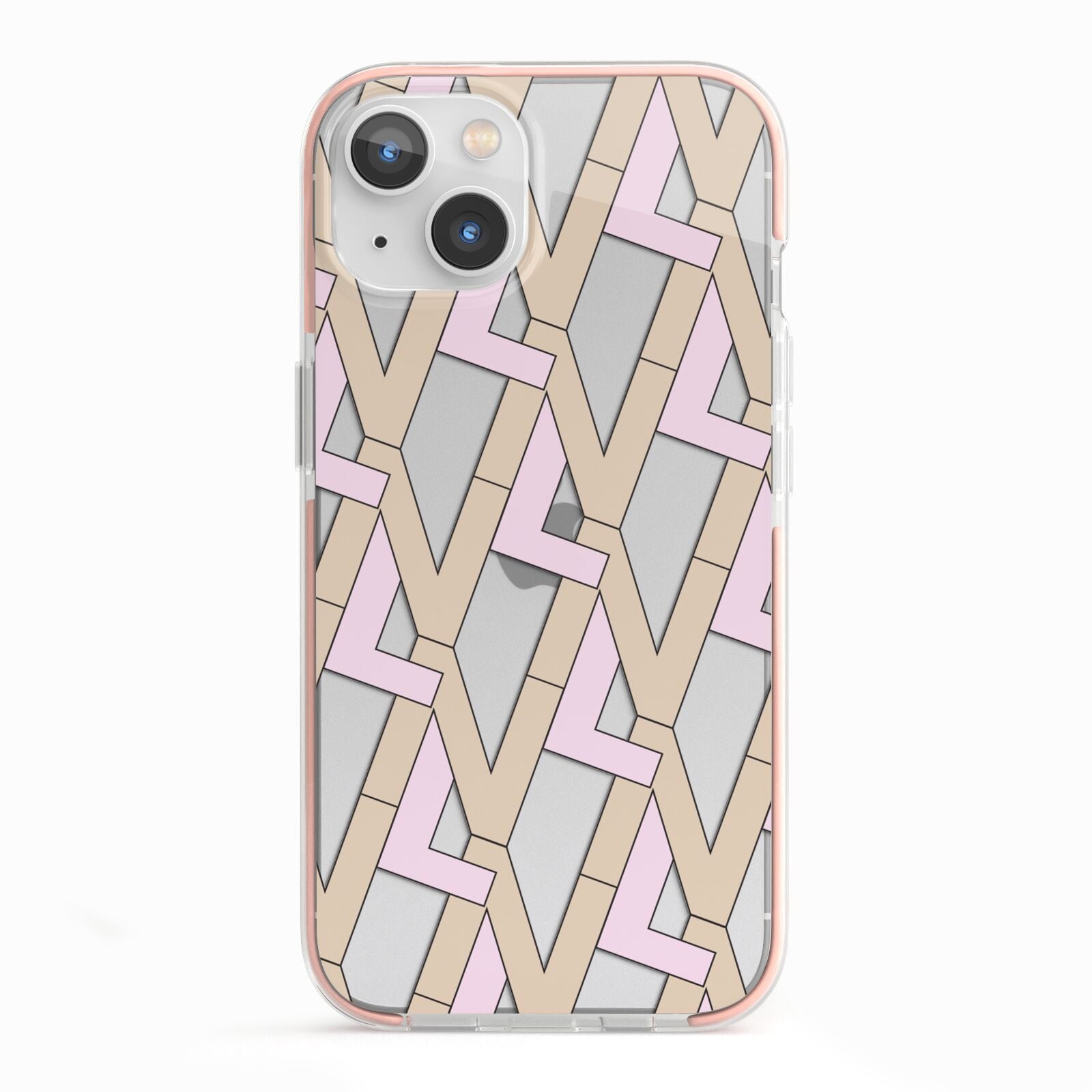 Logo iPhone 13 TPU Impact Case with Pink Edges